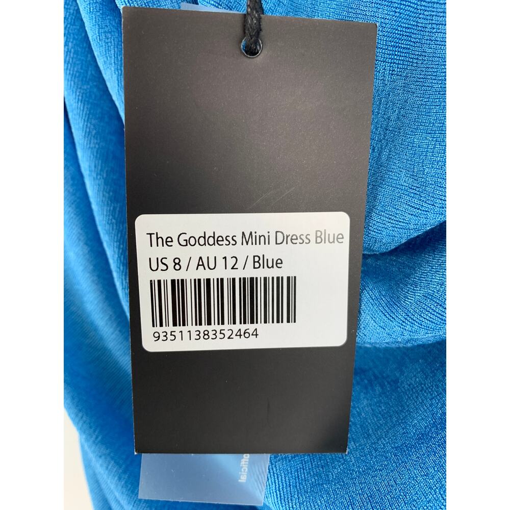 Lioness The Goddess Mini Ruched Dress Womens 8 One Shoulder Blue New Short - Picture 9 of 11